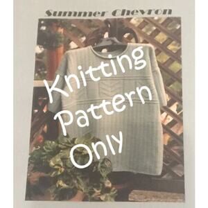 New Sarah James WS115 Summer Chevron Pullover Sweater Knitting Pattern